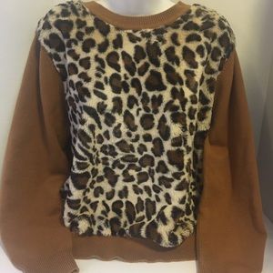 - - Catherine Malandrino Faux Fur Sweater